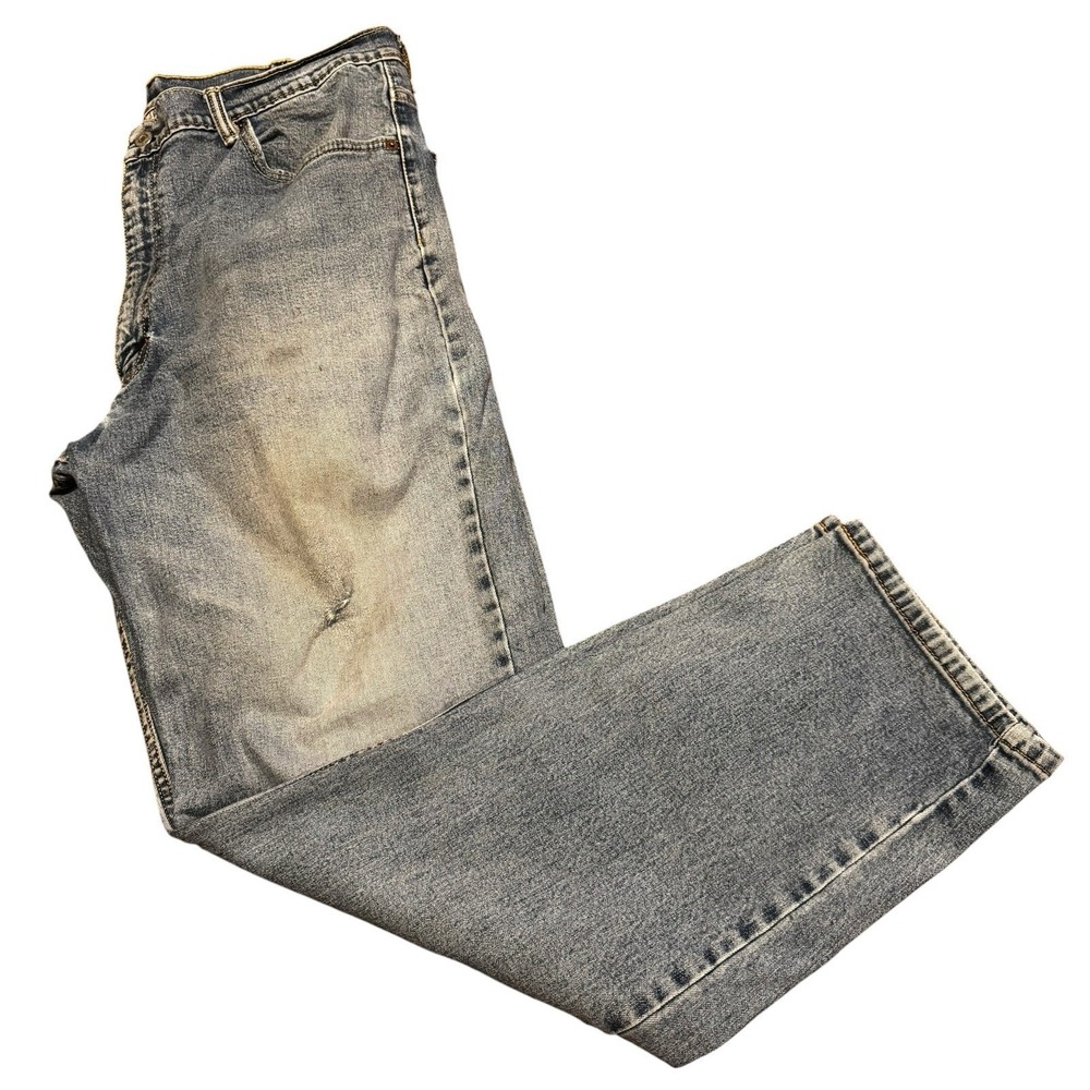 Levi's 550 Jeans Mens 40x32 Light Wash Relaxed Fit Distressed Denim - Picture 1 of 9